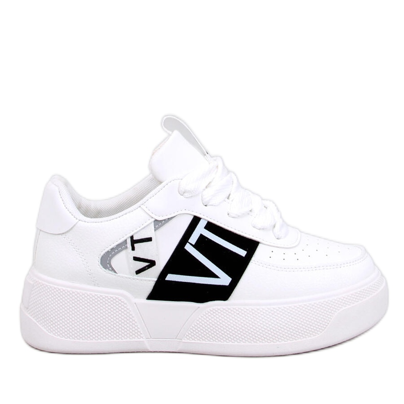 Tenisi cu platformă Sterry White Black alb