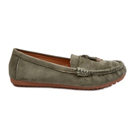 Mocasini clasici din piele intoarsa de dama, verde Ontala Mocasini clasici din piele intoarsa de dama, verde Ontala