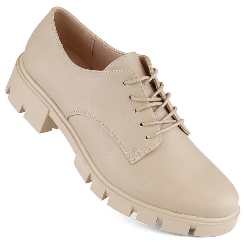 M. DASZYŃSKI Pantofi oxford de damă bej M.Daszyński MR23119-5