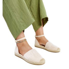 Espadrile bej cu broderie decorativă Sonja Espadrile bej cu broderie decorativă Sonja