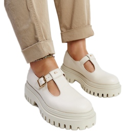 Pantofi din piele bej Karino