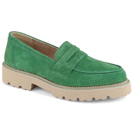 Pantofi de piele intoarsa pentru femei, mocasini verzi Filippo DP6090 verde Pantofi de piele intoarsa pentru femei, mocasini verzi Filippo DP6090 verde