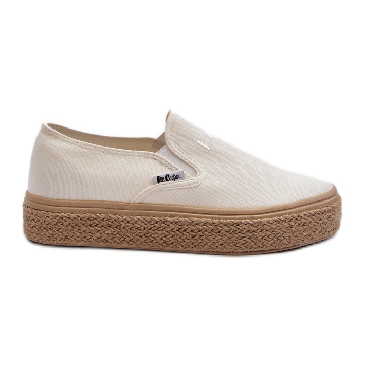 Pantofi de damă cu împletitură Lee Cooper LCW-24-44-2430 alb Pantofi de damă cu împletitură Lee Cooper LCW-24-44-2430 alb