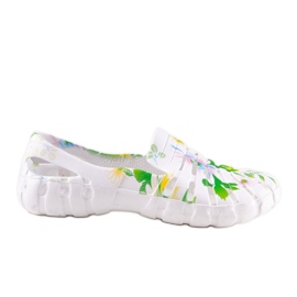 Flip-flops de cauciuc alb cu model Eliano