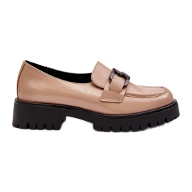 Vinceza Mocasini de dama din piele lacuita Bej Santtes Vinceza Mocasini de dama din piele lacuita Bej Santtes