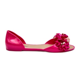 Balerini Damă Cauciuc Cu Flori Fucsia Junikla roz Balerini Damă Cauciuc Cu Flori Fucsia Junikla roz