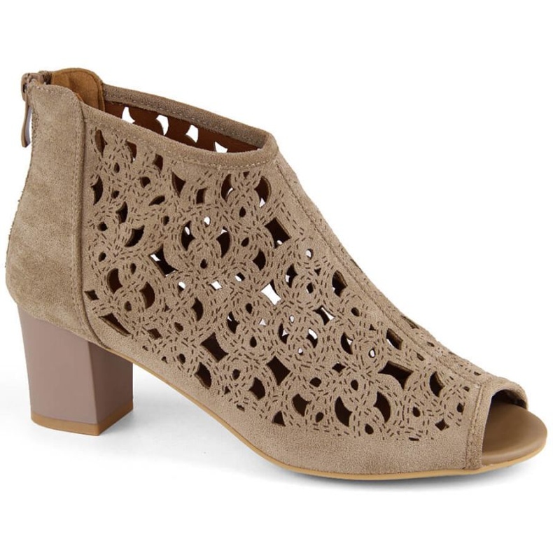 Cizme din piele intoarsa Jezzi W JEZ428 maro deschis