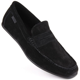 Big Star M INT1982 pantofi din piele intoarsa neagra negru