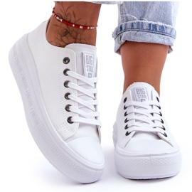 Pantofi de damă cu platformă Big Star LL274A177 alb