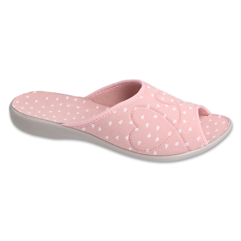 Befado papuci dama pu 254D154, roz, cu inimioare
