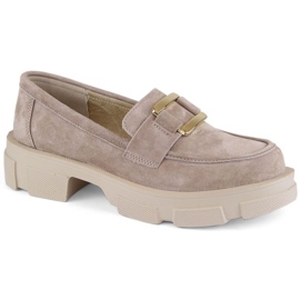 Filippo W PAW508A pantofi din piele intoarsa bej