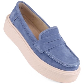 Filippo W PAW509A pantofi albastru din piele intoarsa Filippo W PAW509A pantofi albastru din piele intoarsa