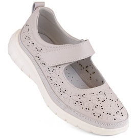 Pantofi din piele Filippo W PAW511A, bej
