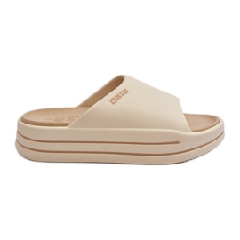 Flip-flops de damă pe platforma Big Star NN274A034 Bej