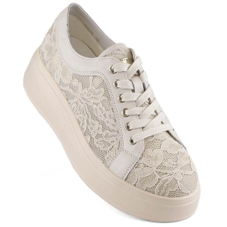 Pantofi de dama pe platforma S.Barski W OLI246B, bej