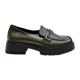 Vinceza Mocasini de dama din piele cu decor, verde inchis, Loraleima Vinceza Mocasini de dama din piele cu decor, verde inchis, Loraleima