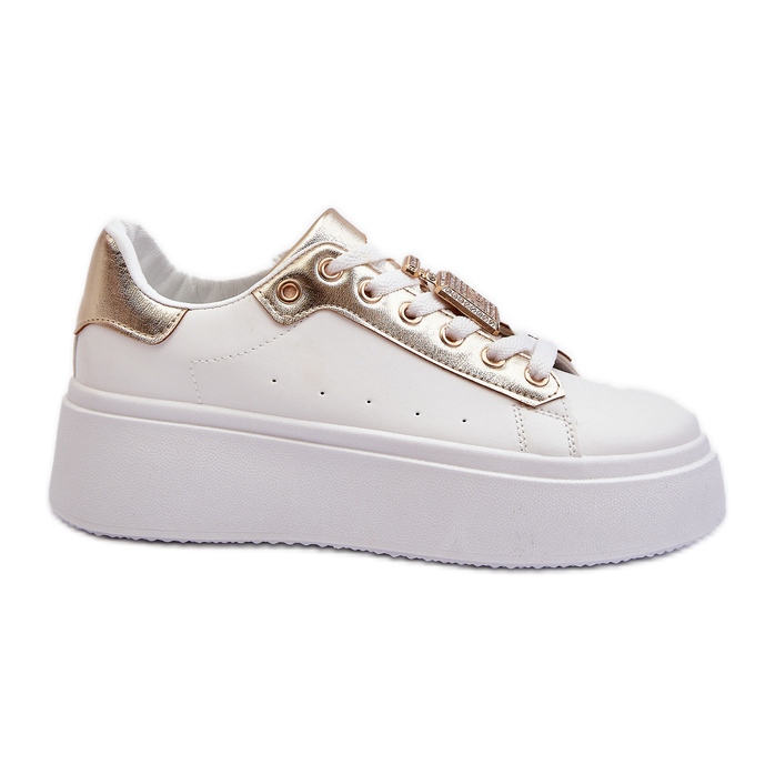 Tenisi Albi De Dama Cu Decorat Celedria