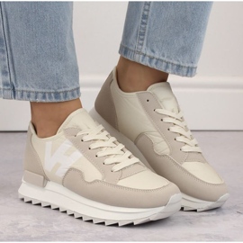 Potocki WOL214 pantofi sport cu platformă bej