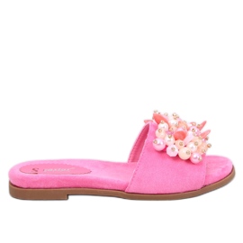 Seastar Șlapi Lumsen Fuchsia cu pietre colorate roz