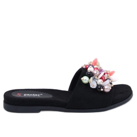 Seastar Lumsen Slapi negri cu pietre colorate negru