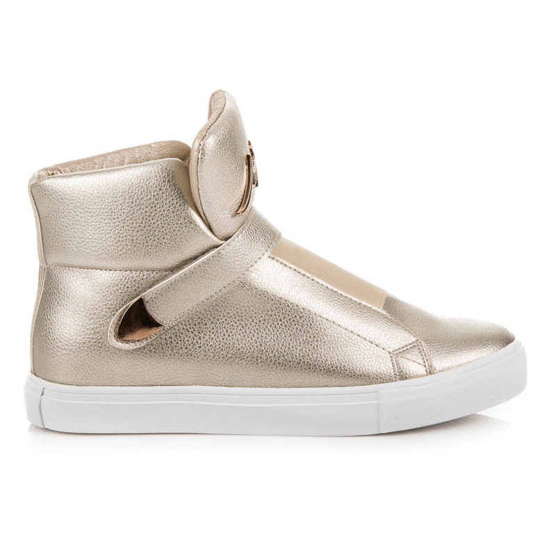 Adidași înalți cu velcro galben