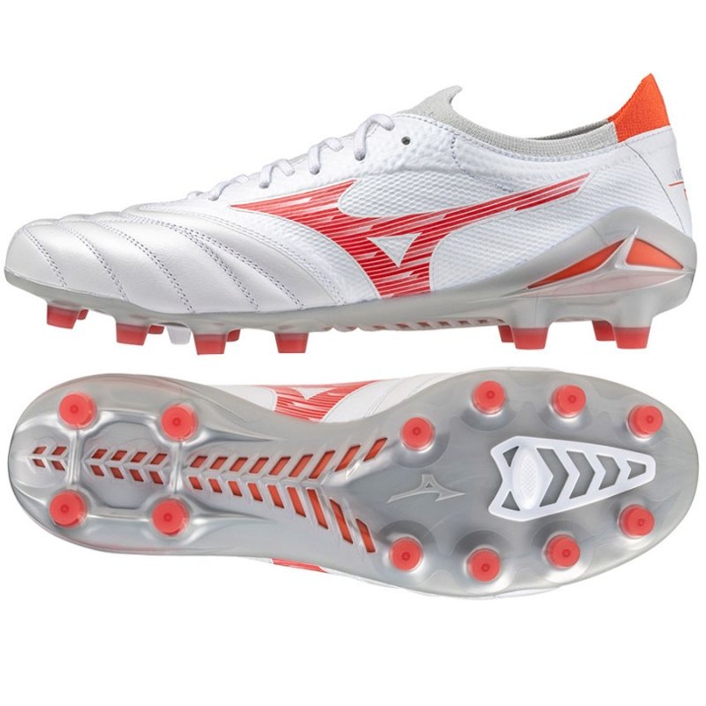 Pantofi de fotbal Mizuno Morelia Neo Iv Beta Elite Md M P1GA244260 alb