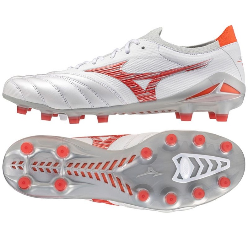 Pantofi de fotbal Mizuno Morelia Neo Vi Beta Japan Mix Md M P1GA244060 alb