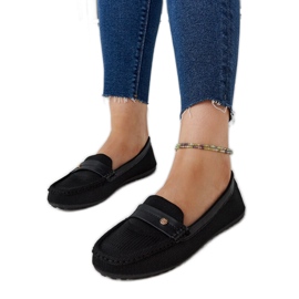 Mocasini din material negru de la Fombio Mocasini din material negru de la Fombio