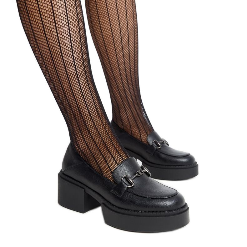 Pantofi cu toc înalt din piele ecologică neagră de la Vinceza negru Pantofi cu toc înalt din piele ecologică neagră de la Vinceza negru