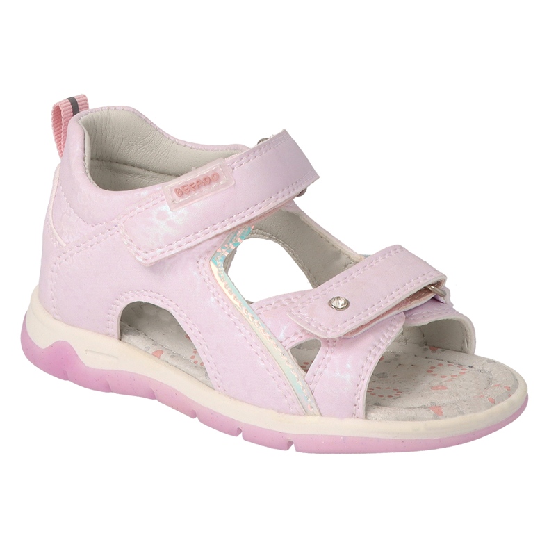 Sandale copii Befado cu velcro, inserție din piele 170P091, roz