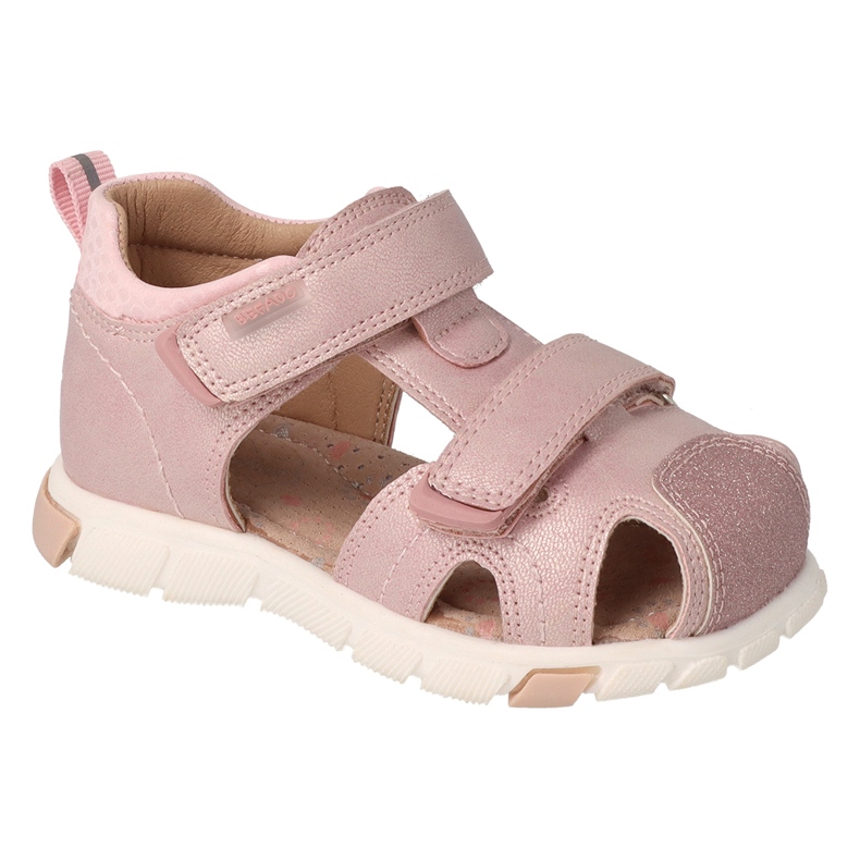 Sandale copii Befado, inserție din piele, velcro 170P081, roz