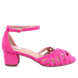 Sandale Kermel Fuchsia cu toc mic roz Sandale Kermel Fuchsia cu toc mic roz