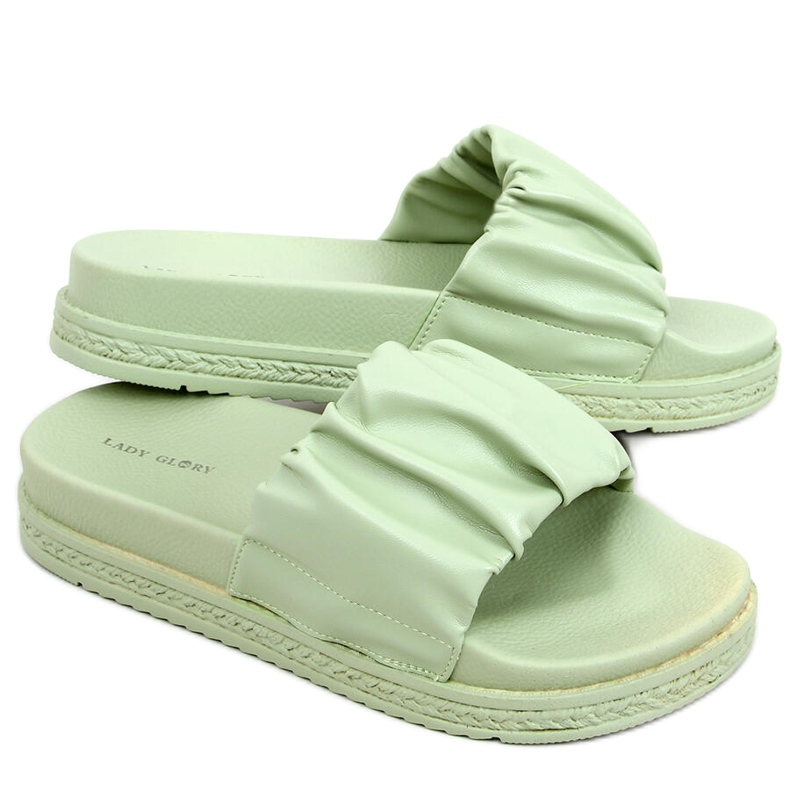 Papuci de dama Atissa Green verde