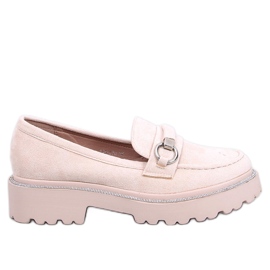 Mocasini Sheady Beige din piele intoarsa cu talpa inalta bej Mocasini Sheady Beige din piele intoarsa cu talpa inalta bej