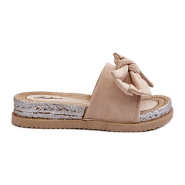 Flip-flops de damă cu platformă cu fundă, bej Aflia Flip-flops de damă cu platformă cu fundă, bej Aflia