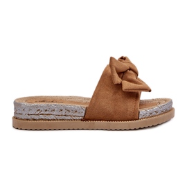 Flip-flops pentru damă Camel Aflia Platformă cu fundă maro