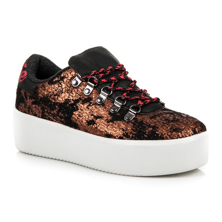 Kylie Adidași eleganti pe platformă maro