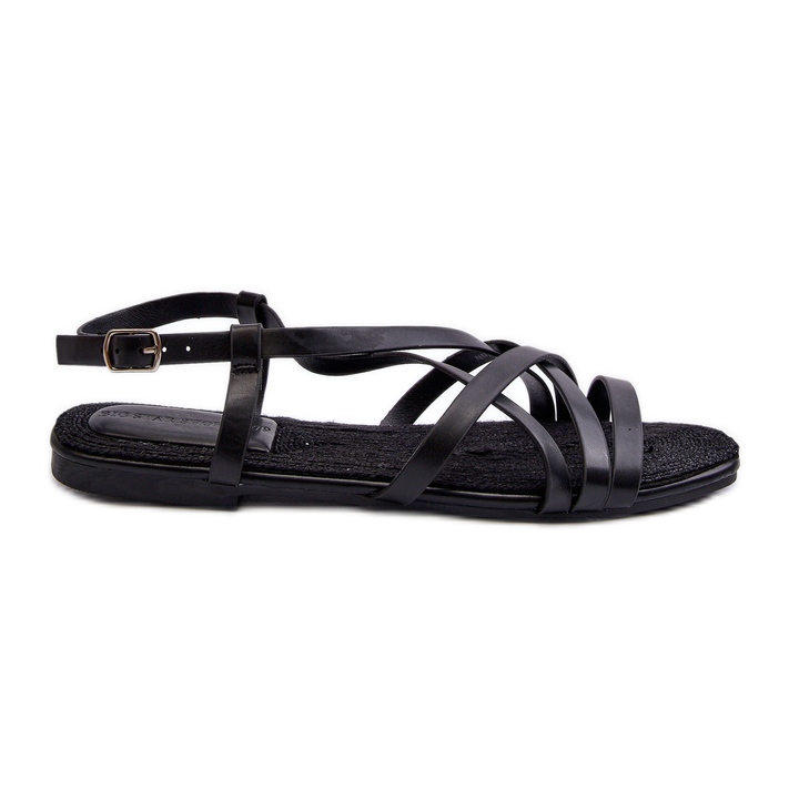 Sandale plate pentru damă Big Star NN274011 Negru