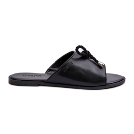 Flip-flops de damă din piele ecologică Big Star NN274066 Negru Flip-flops de damă din piele ecologică Big Star NN274066 Negru