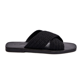 Papuci plati pentru dama Big Star NN274077 Negri negru