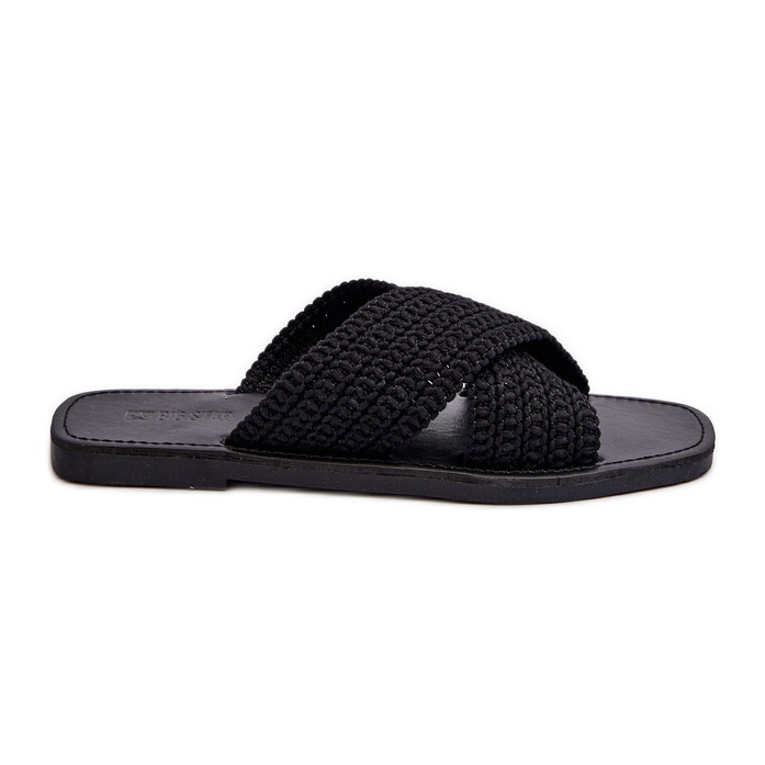 Papuci plati pentru dama Big Star NN274077 Negri negru