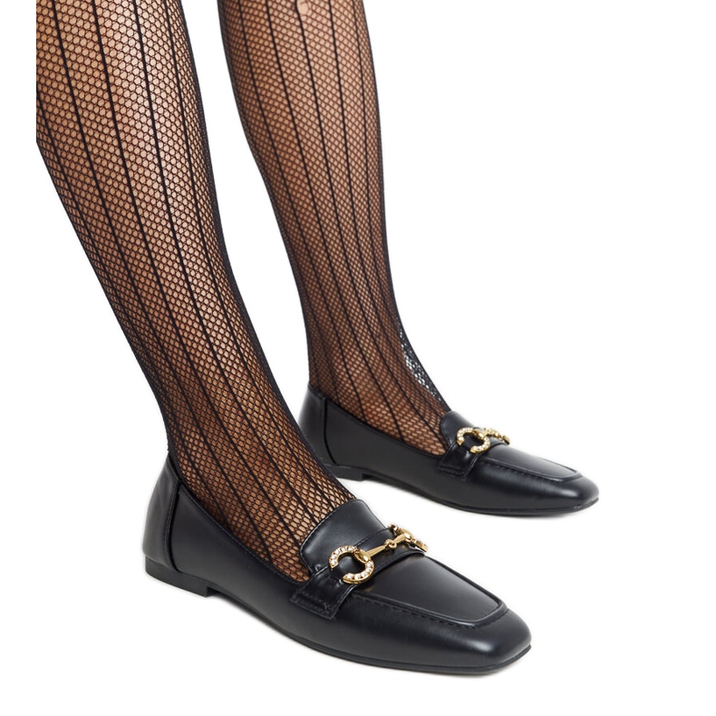 Mocasini negri cu cataramă Areebah negru Mocasini negri cu cataramă Areebah negru