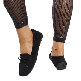 Mocasini Hayam negri cu fundita negru