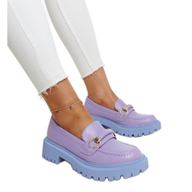 Mocasini violet cu catarama Lasima Mocasini violet cu catarama Lasima