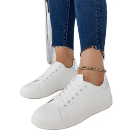 Tenisi albi cu platformă marca Hagosa