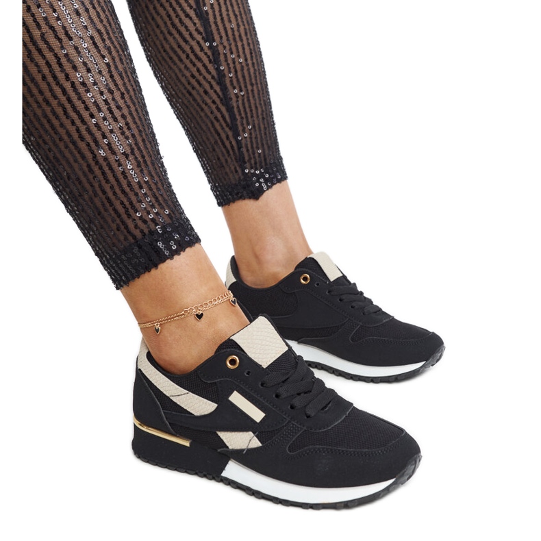 Tenisi negri cu platforma Rosilda negru Tenisi negri cu platforma Rosilda negru