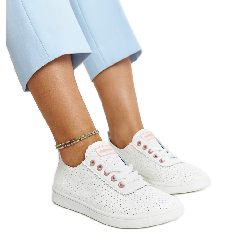 Tenisi albi Yusra din piele ecologica Tenisi albi Yusra din piele ecologica