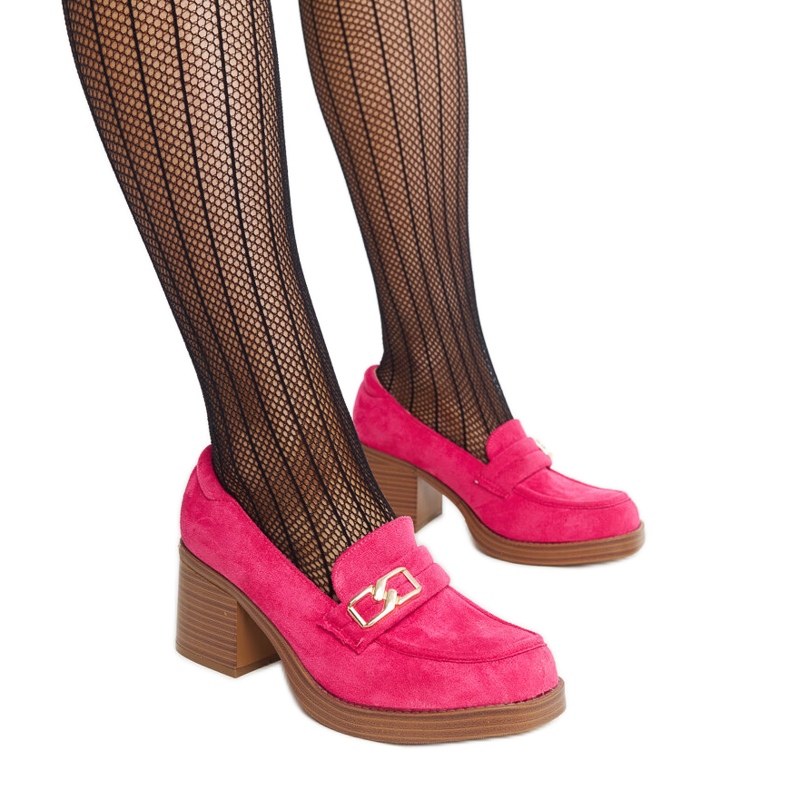 Pompe cu toc Aludra roz închis Pompe cu toc Aludra roz închis