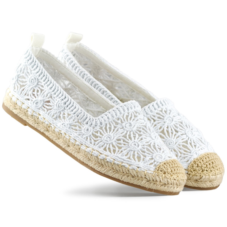 Espadrile de dama din dantela alba Espadrile de dama din dantela alba
