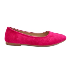 Balerini de piele intoarsa de dama Fuchsia Kommia roz